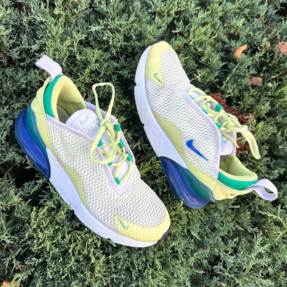 Nike Air Max 270 Big Kids Athletic Shoes Size 3Y Light Lemon Twist